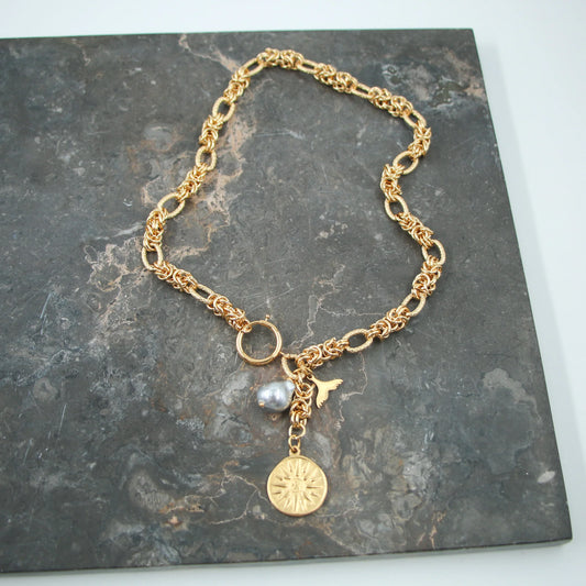 Collier Vergina & Perles